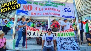 Así fue la PROTESTA en contra de LA MINERIA frente a BINAES en El Centro Histórico de San Salvador