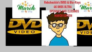 Robchuckle's DVDS & Blu-Rays 4K UDS Ultra Openings And Closings Episode 26 1ST Day Of March 2025