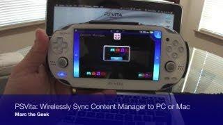 PSVita - Wirelessly Sync Content Manager to PC or Mac