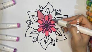 PINK FLOWER | ANTI STRESS video  | COLOURING video  | RELAXING ‍ | ASMR to deep sleep 