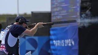 Nathan Hales wins men's trap gold with a 48/50 new Olympic record holder incredible