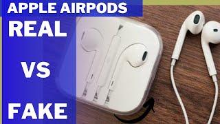 Original Apple Earpods vs Fake earbuds for #iphone #apple #earpods handsfree earphones genuine