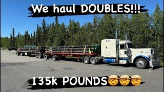 Trucking in Alaska-Hauling Doubles-Grossing 135k pounds!!