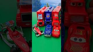 Lightning McQueen, Doc Hudson, Francesco, Mcqueen Truck Container #toys #cars #mcqueen #truck