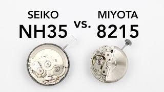 SEIKO NH35 vs. MIYOTA 8215 - A Side-By-Side Comparison (NH36 & 8210)