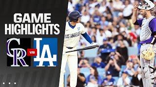 Rockies vs. Dodgers Game Highlights (9/21/24) | MLB HIghilghts