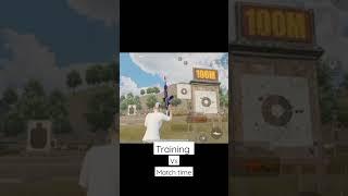 Training vs match time|| #shorts #pubgmobile