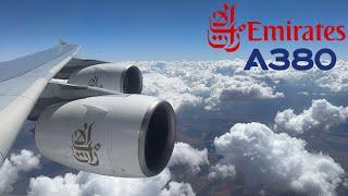 4K Emirates Airbus A380 Economy + Bar visit  Johannesburg JNB to Dubai DXB  [FULL FLIGHT REPORT]