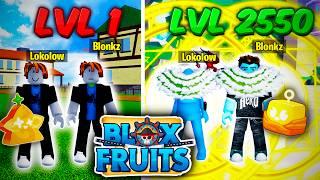 PASSEI 1.000 DIAS UPANDO DO LVL 1 AO 2550 NO BLOX FRUITS - O FILME @blonkz