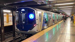 MTA NYC Subway Kawasaki R211 A Train Action In Manhattan & Queens (12/5/23)