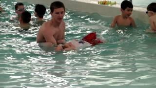 Radek still going at his swimming class