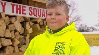 Young man learns lesson after firewood is stolen from business