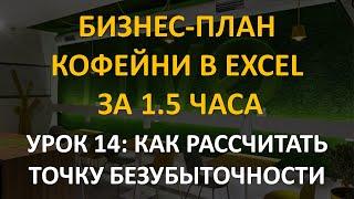 Бизнес-план кофейни в Excel за 1.5 часа: 14 урок. Как рассчитать точку безубыточности