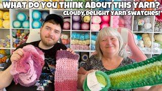 Yarn Swatch Time!!  Hobbii  Cloudy Delight - Let's Take a Look!!