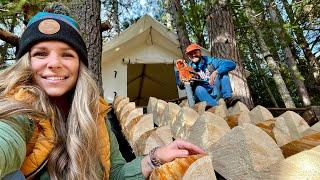 Building Stairs for our Off Grid Treehouse in the Woods  | Ep. 28