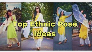 Top Poses for Girls in Ethnic Wear | Pose With Dupatta | Suit & Kurtis pose| MY_Clicks Instagram.