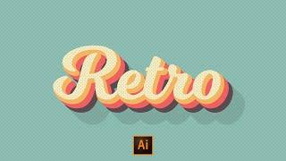 create halftone retro style text - adobe illustrator tutorials