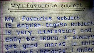 Essay on my favourite subject in English| My favourite subject| study jone