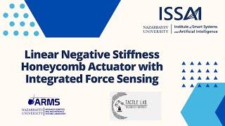 Linear Negative Stiffness Honeycomb Actuator with Integrated Force Sensing