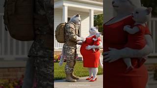 Fat Cat Hurt the Kitten… But He Came Back for Revenge! #cat #kitten #shorts