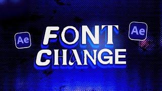 Font Change Animation - After Effects Tutorial