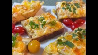 Shrimp & Crab Toast/ Easy Snack/ Appetizer/Seafood Appetizer to try