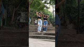 My first time dancing in a public place  Janhavi & Vanya🩵 #latoo #dance #shorts