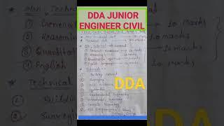 DDA JUNIOR ENGINEER CIVIL SYLLABUS