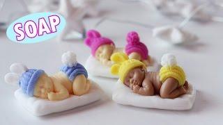 Мыло 3D Малыш на подушке  Мастер-класс  Soap making