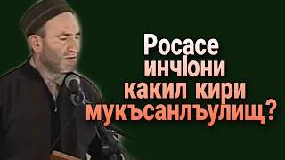 Росасе инчIони какил кири мукъсанлъулищ?