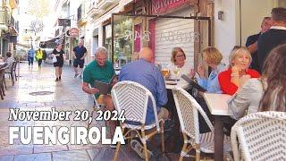 Fuengirola November 20, 2024 Town Walking Tour Malaga Costa del Sol  Spain [4K]