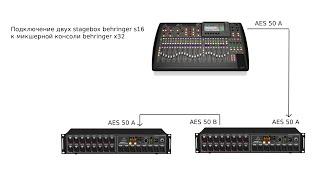 подключение двух стейджбоксов к Behringer x32