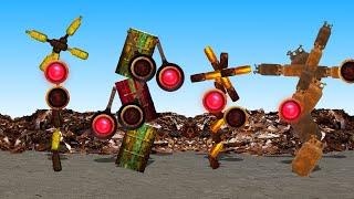 Recycle scrap to become railroad crossing