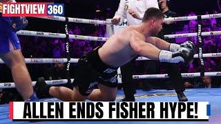 Dave Allen UPSETS & KO's Johnny Fisher in 5! Dave DECLINES 3rd fight!