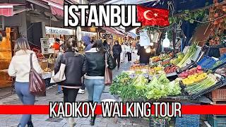  Kadikoy Istanbul 4K Walking Tour 2025 | Discover Best Cafes, Bars & Local Bazaars