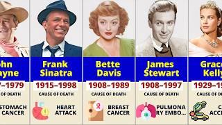 Great Hollywood Actors And Actresses Who Have Died: Cause Of Death