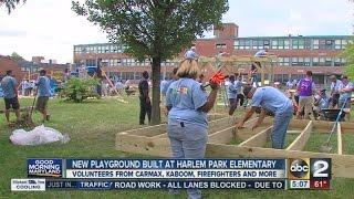 New playground built at Harlem Park Elementary School