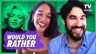 Netflix's Hollywood Cast Plays Who Would You Rather | Darren Criss, Laura Harrier, Jim Parsons