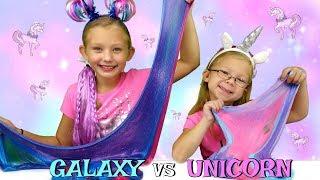 GALAXY Slime vs UNICORN Slime Challenge!!! DIY Viral Slimes Tested!!!