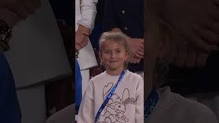 Novak’s daughter DEFINITELY knew it was past her bedtime ⏰ #ausopen #shorts