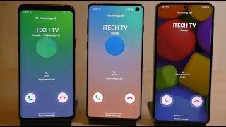 Samsung Galaxy S9 vs S10 vs S21 5G Incoming Call