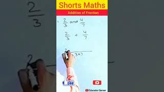 Fraction Tricks | Shorts Maths | Maths Tricks || #shorts by Sarver Sir