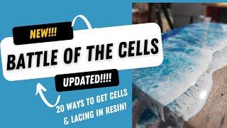 Battle Of The Cells UPDATED! 20 products to get cells & Lacing in Resin! #resinocean #resinart #diy