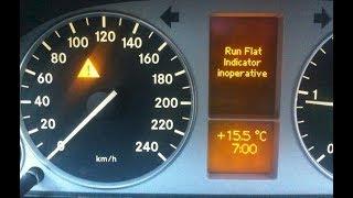 Mercedes B A Class Run Flat Indicator Inoperative ESP error message and fix