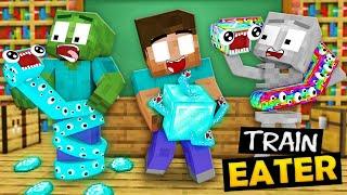 Monster School : DIAMOND EATER vs TRAIN EATER | CHOO CHOO CHARLES - TRAIN SHOOL Minecraft Animation