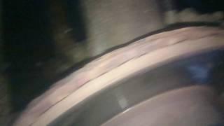 Ford Scorpio. Collapsed front left vented brake disc 2 (briefly and more clearly)