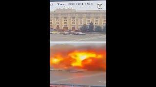 WATCH: Russian missile strikes a central Square in the city of Kharkiv in Ukraine