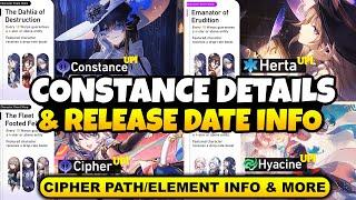 NEW UPDATE! CONSTANCE BANNER INFO & RELEASE DATE | CIPHER ELEMENT/PATH & MORE | Honkai Star Rail