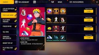 AMAZING REWARDS  NARUTO EVENT  CLAIM ALL REWARDS  FREE FIRE