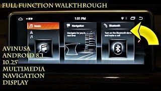 AvinUSA Android 8.1 10.25' display navigation, multimedia and features full review